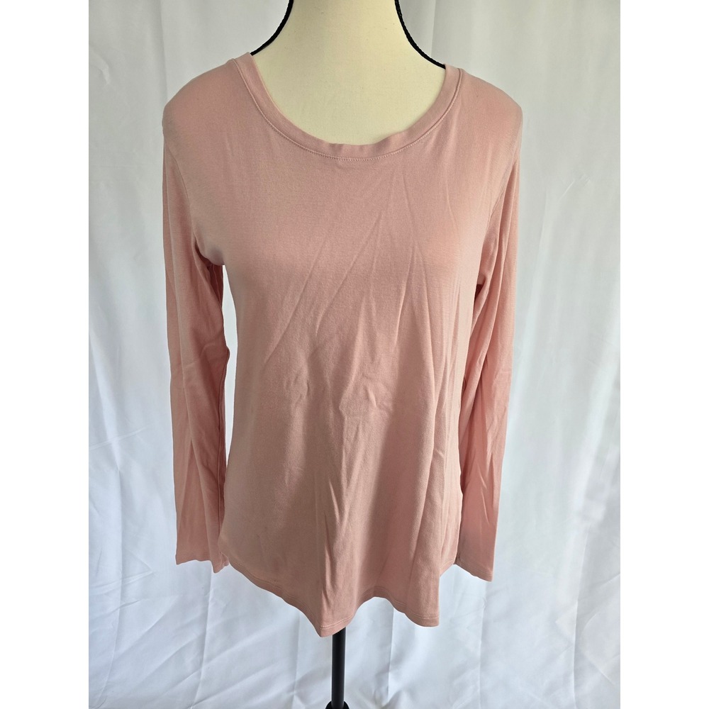 Eddie Bauer Womens XL Long Sleeve Top Pink Casual Everyday